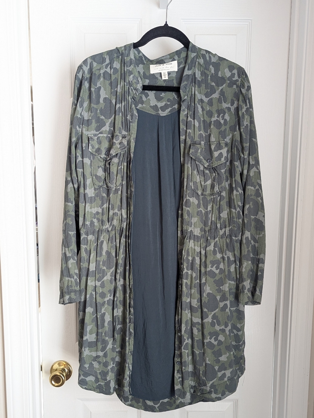 Anthropologie Cloth & Stone Camo Shirt Dress